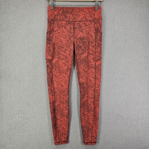 lululemon athletica Pants - Lululemon Invigorate High Rise‎ Tight Womens Size 8 Red 28" Inseam W5EDYS